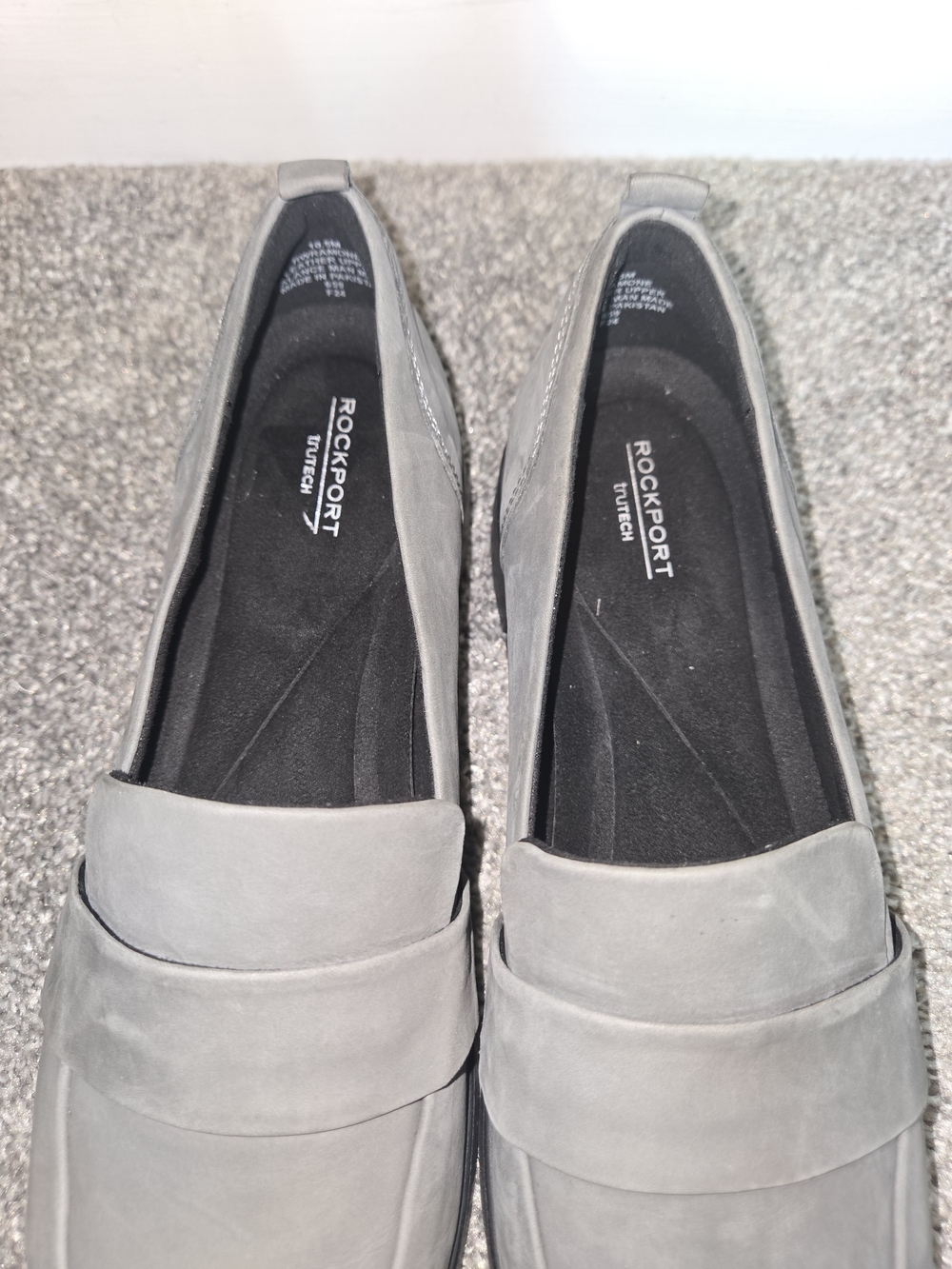 Rockport Grey Nubuck Slip-On Loafers - Picture 4 of 5